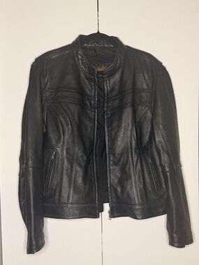 Street & Steel Black Leather Jacket with original liner